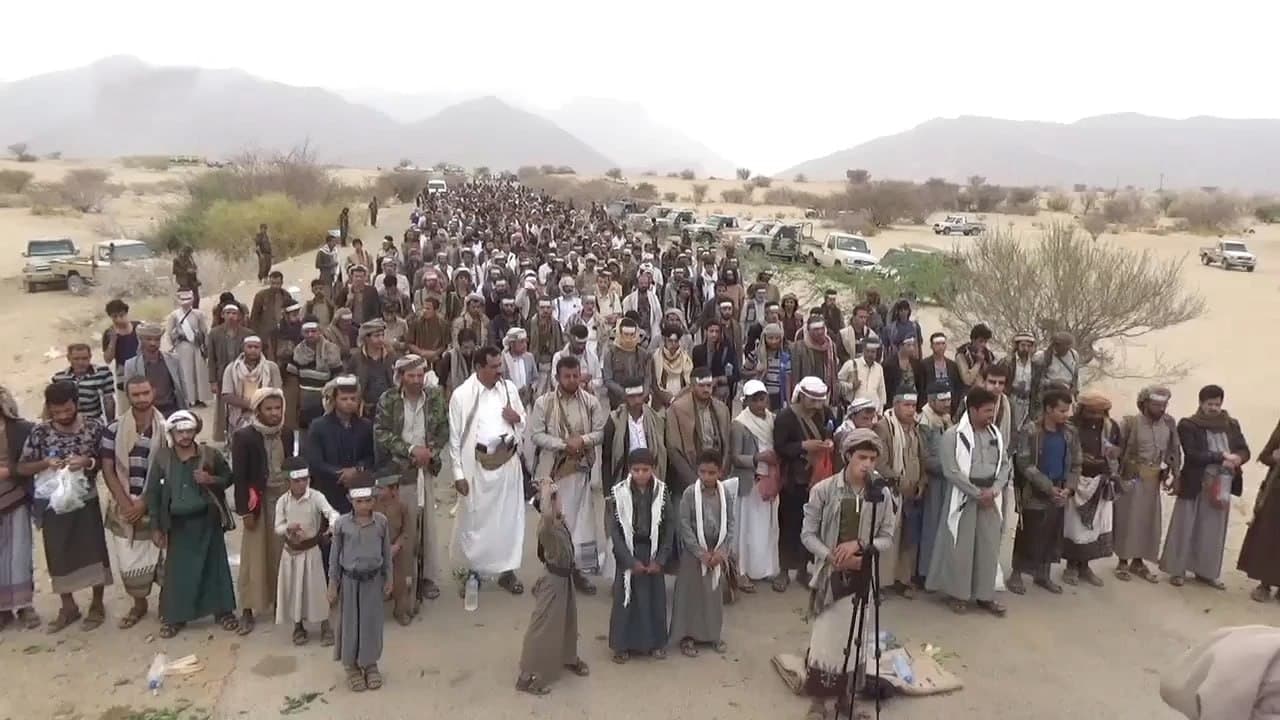مسيرات جماهيرية في مأرب بمناسبة ذكرى استشهاد الإمام زيد وتأييدًا لبيان القوات المسلحة