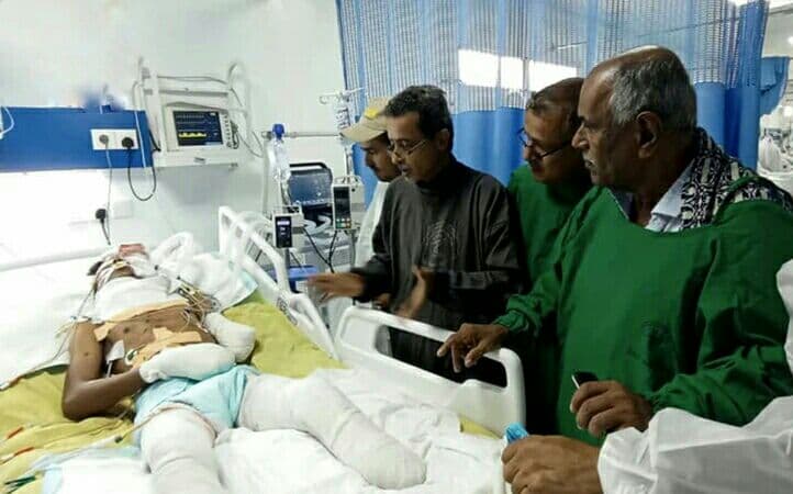 Halisi reviews injured from Hodeidah blast