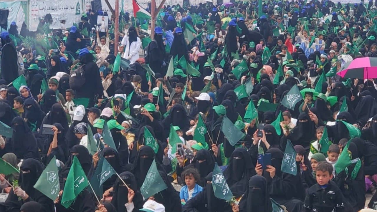 احتفال نسائي في شبام كوكبان بالمحويت بمولد النبي
