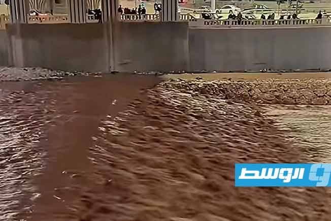 جريان السيول في وادي درنة لأول مرة منذ كارثة دانيال