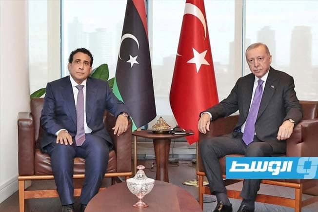 المنفي يلتقي أردوغان على مستجدات ليبيا
