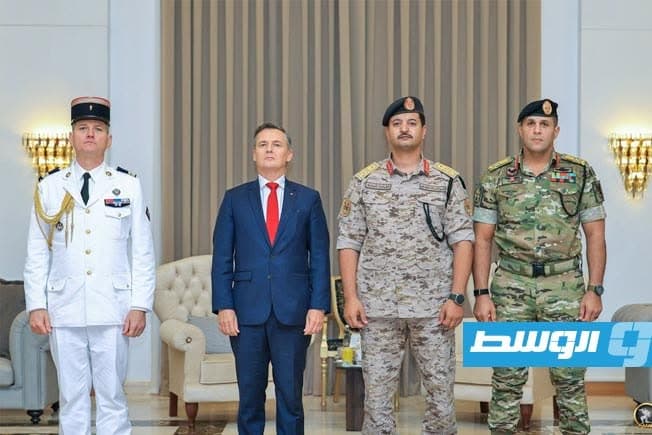 Haftar reviews military unification with French envoy