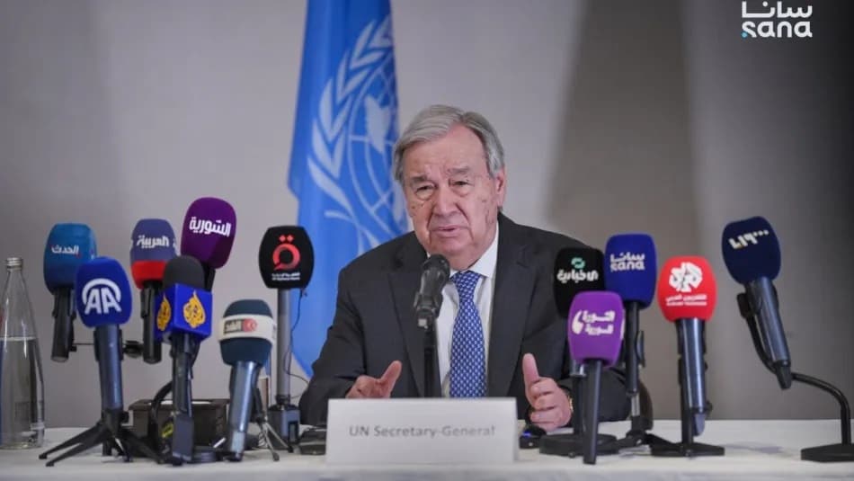 Guterres Urges Syria Sanction Lift