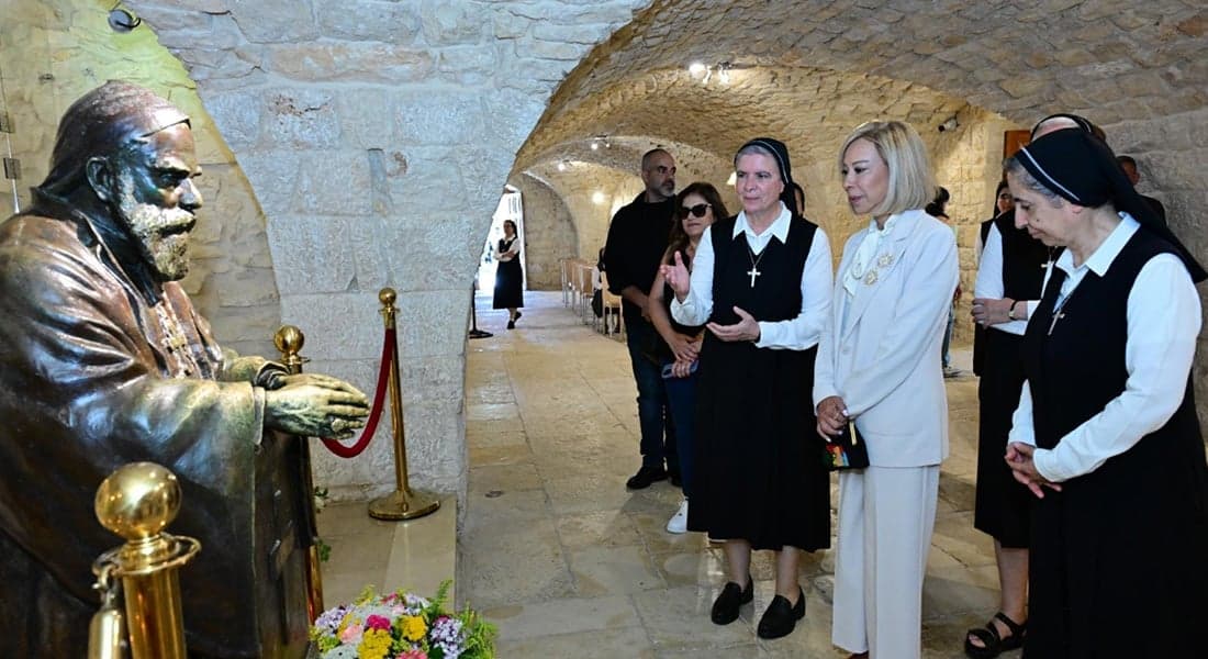 First Lady visits Abreyn shrine to honor Patriarch Houayek