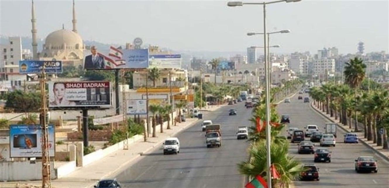 Drone-launched missile hits road