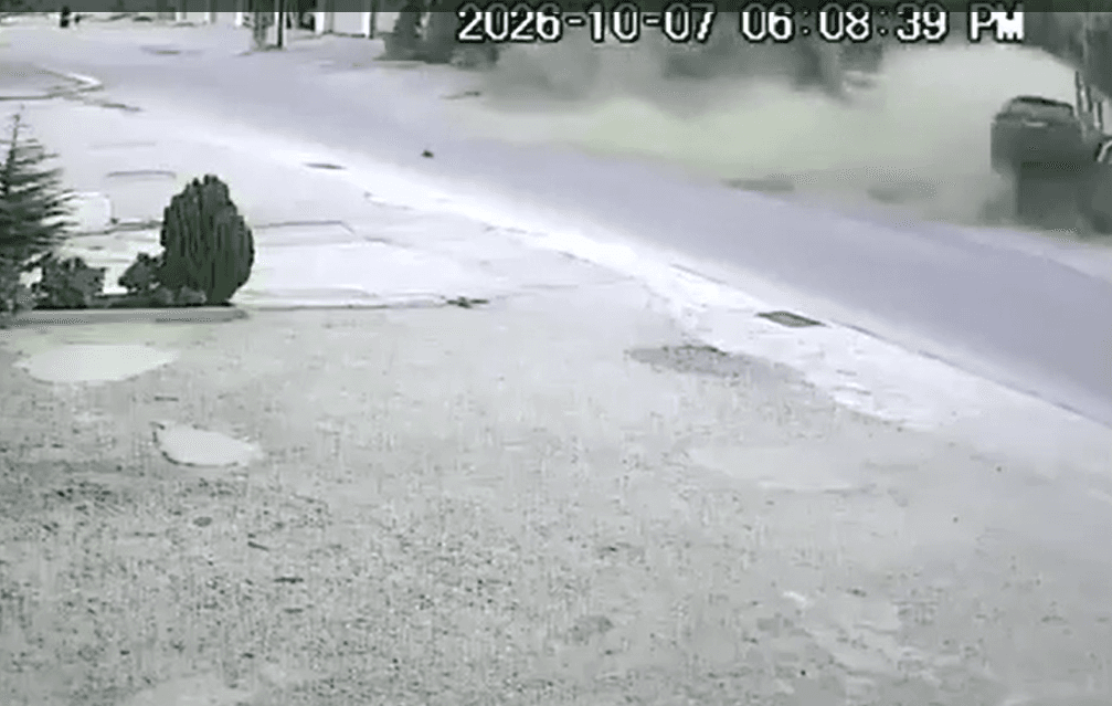 Driver loses control and vehicle overturns
