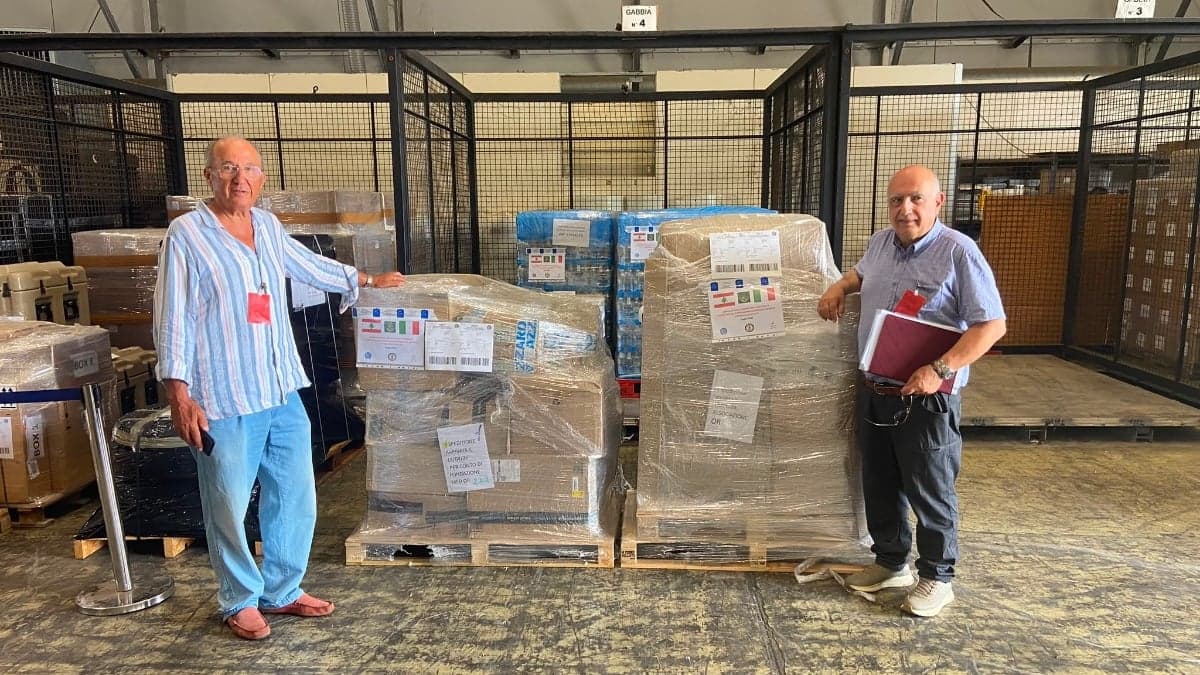 Italy Lebanon solidarity aid shipment