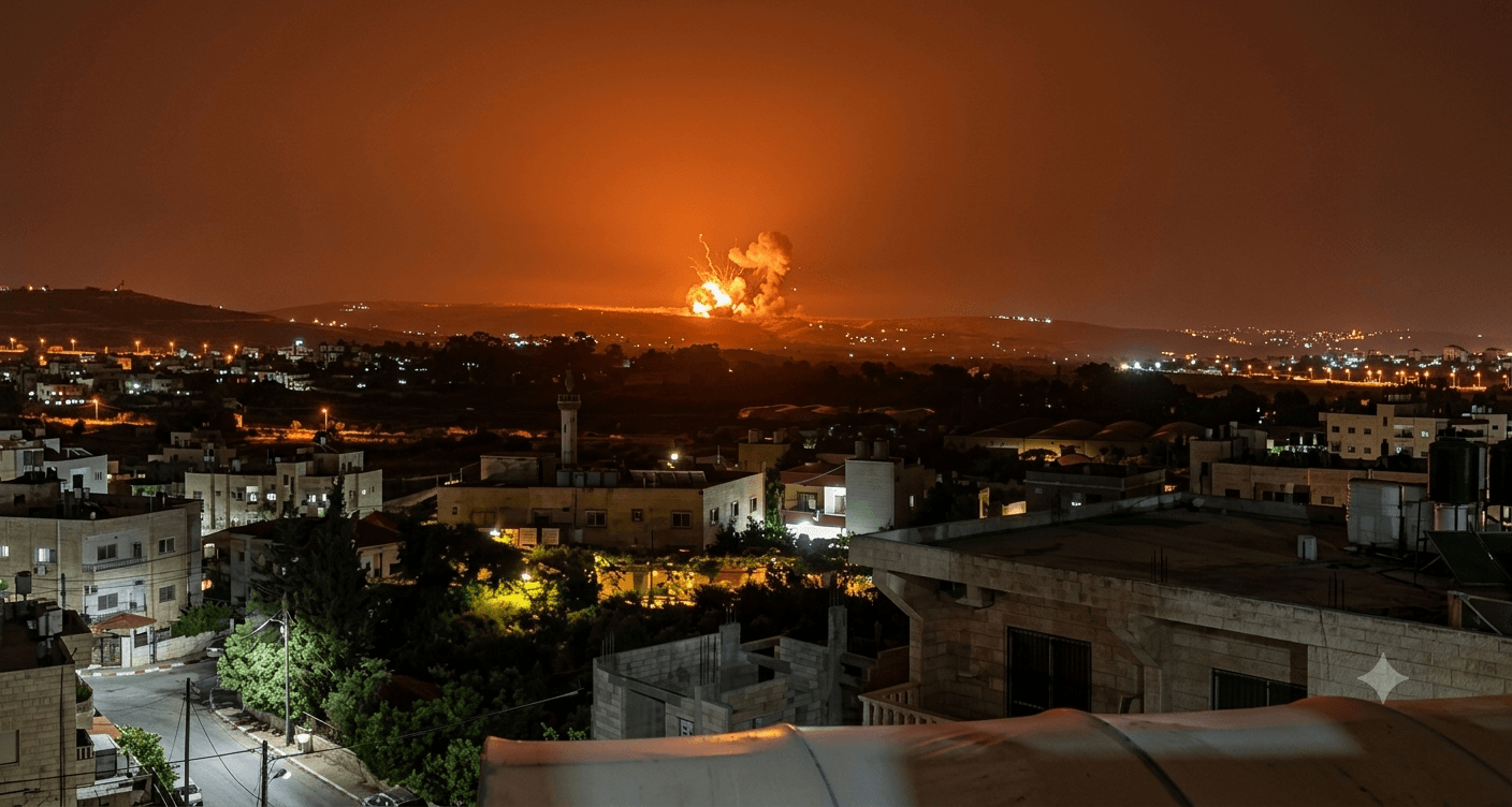 Israeli Blasts at Ma'ash Mountsori and Olive Grove Fires