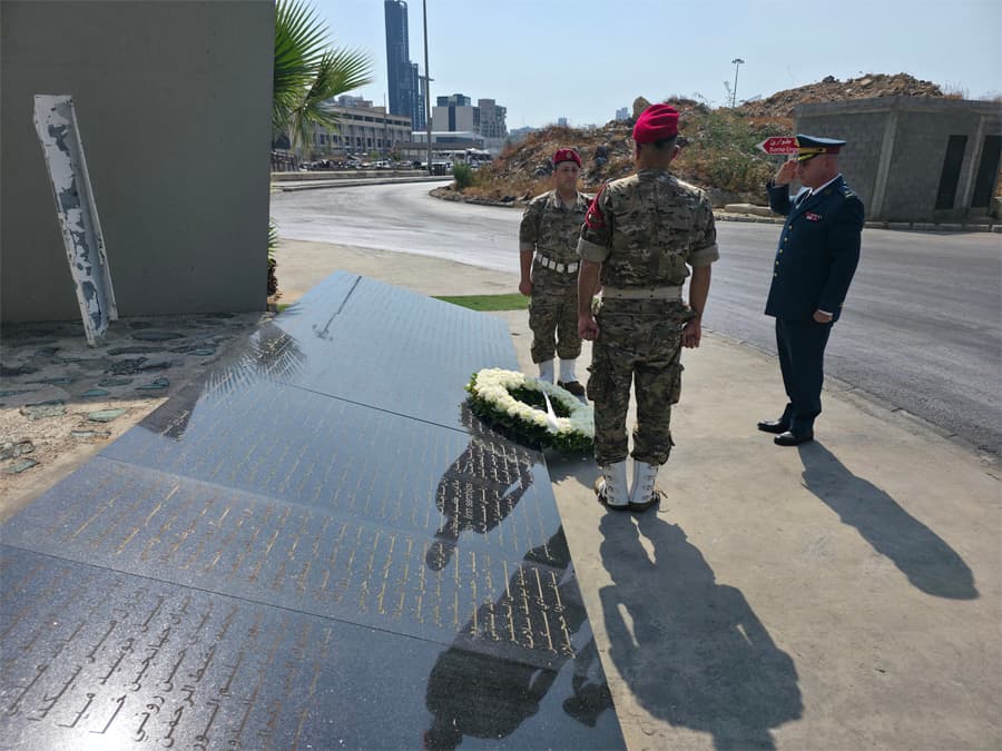 Military leader honors Beirut explosion martyrs