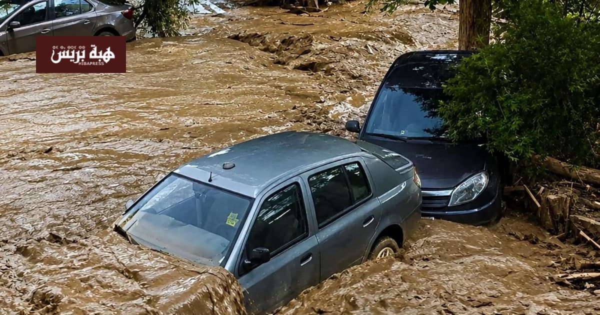 سيول في جرسيف تؤدي إلى حادث زفاف