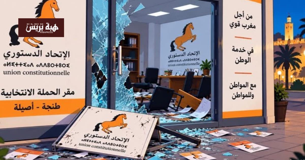 تكسير مقر حملة الاتحاد الدستوري بطنجة