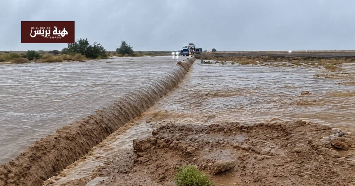 Thunderstorms block National Road 13 between Arfoud and Oufous