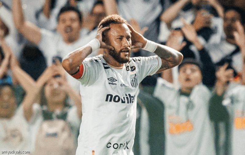Neymar Helps Santos and Celebrates