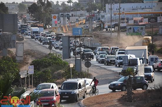 Casablanca Peak Hour Traffic and Crowded Buses
