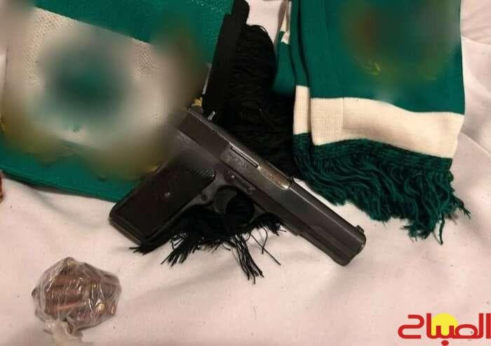 Security detains fan with weapon video