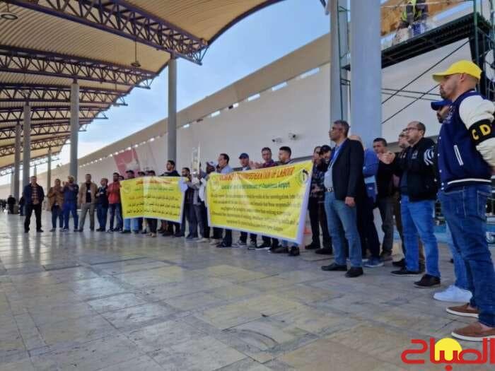 Airport workers protest in Rabat