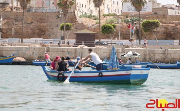 كورنيش أبي رقراق نشيط في الصيف