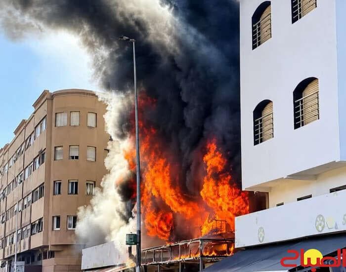 Fire at Bong Shop in El Jadida