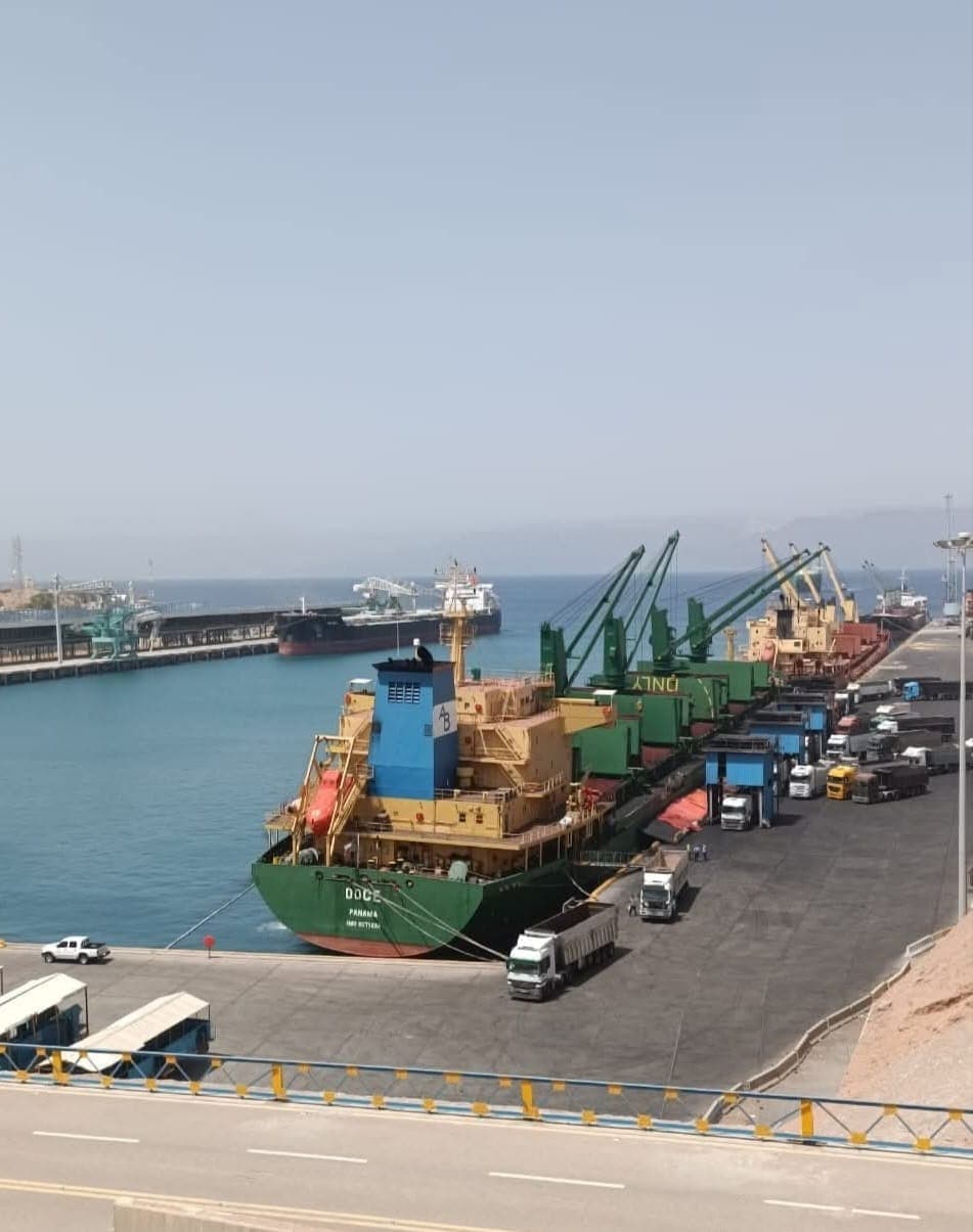 نمو كبير في عبور البضائع عبر ميناء العقبة