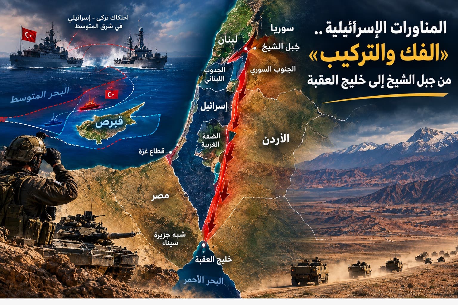 مناورات إسرائيلية من جبل الشيخ لخليج العقبة