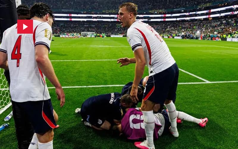 لاعب إنجليزي يُصاب أثناء الاحتفال