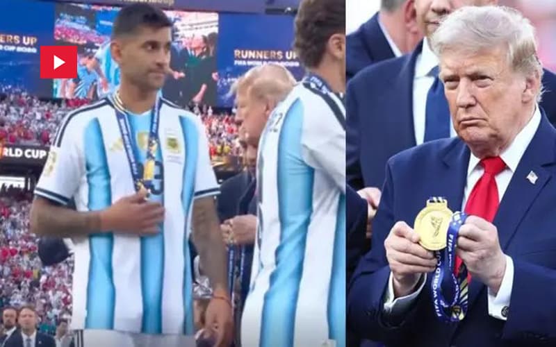 لاعب الأرجنتين يتجنب مصافحة ترامب