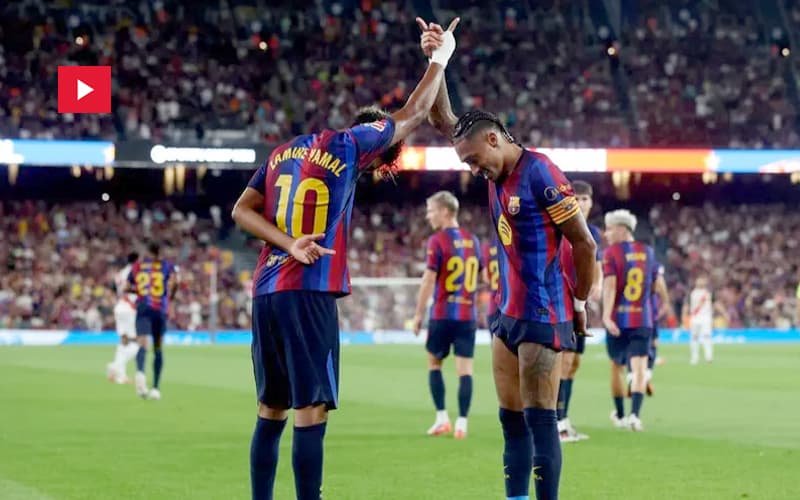 Barcelona defeats Rayo Vallecano with Raphinha and Yamal
