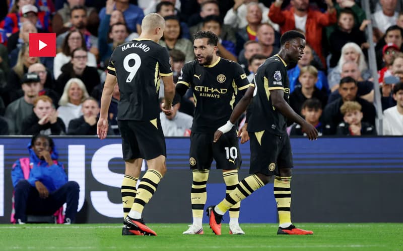 East and Haaland net hat tricks for City