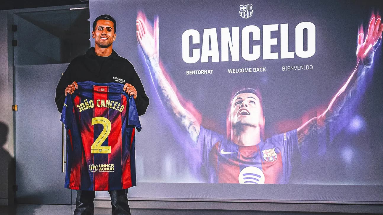 Barcelona signs Portuguese Joao Cancelo
