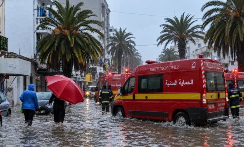 Al Qasreen infrastructure and crops damaged by heavy rains