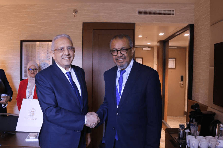 Al-Furjani discussions with WHO chief in Berlin
