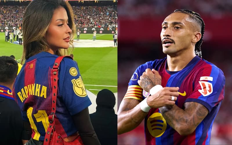 Barcelona's Raphinha involved in foot-kissing controversy
