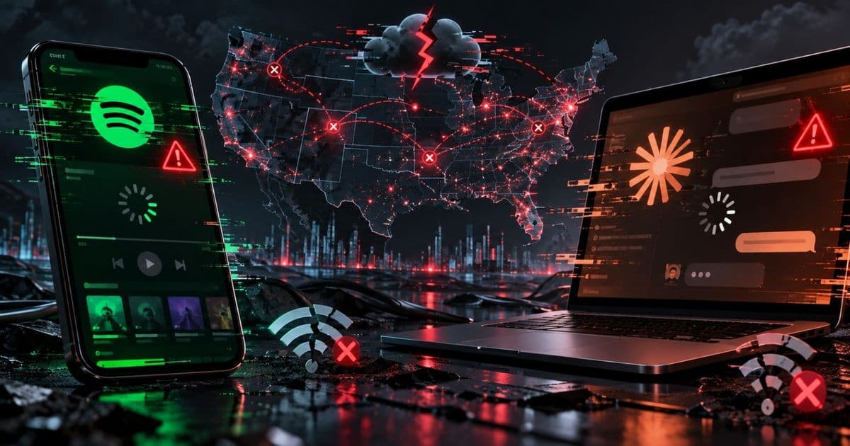 Spotify and Anthropic face outages in US