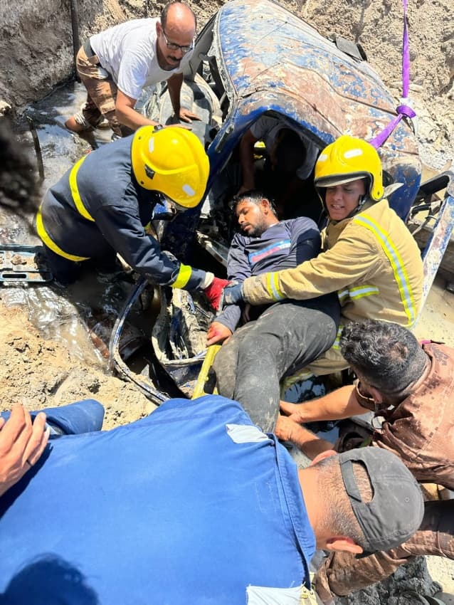 Driver rescued from gas truck in Baghdad