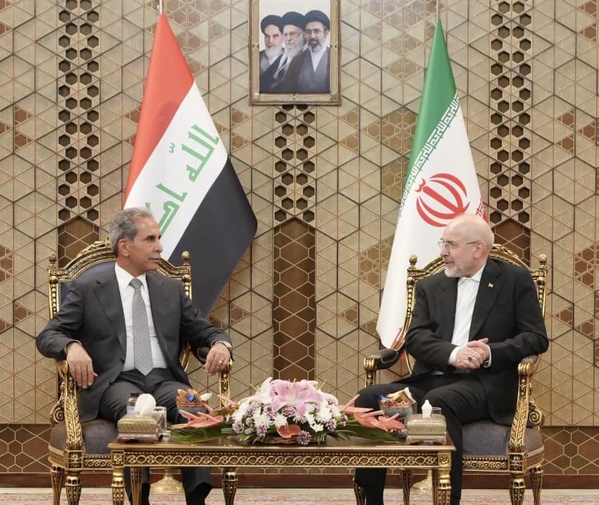 رئيس القضاء يلتقي رئيس الشورى الإيراني