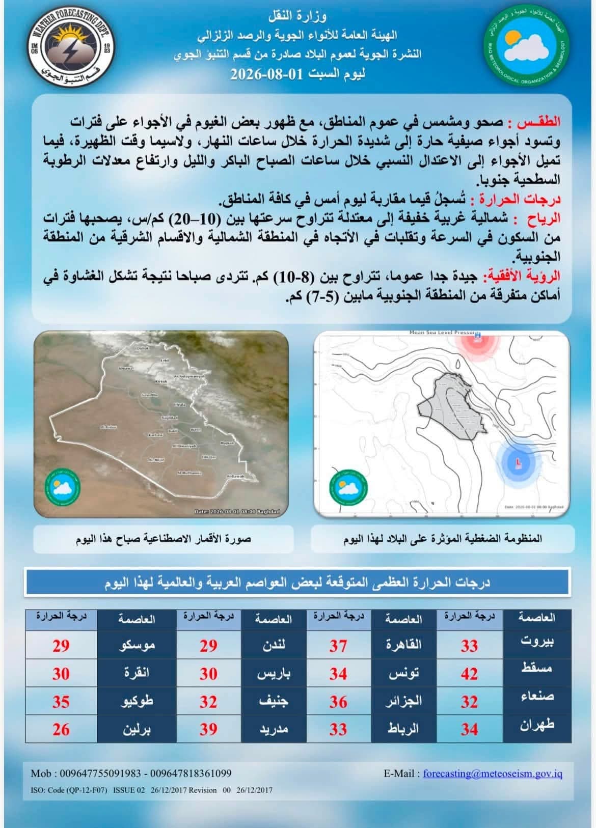 Iraqi Provinces Hit 50°C Heatwave