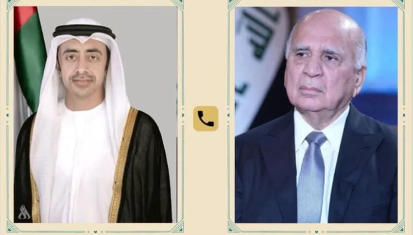 وزيرا خارجية العراق والإمارات يؤكدان على أهمية الحوار