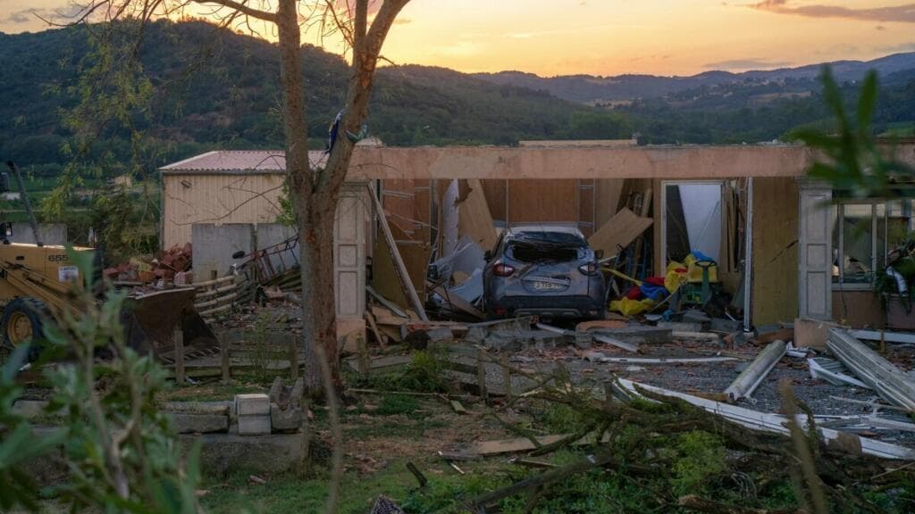 Hurricane Strikes France Causing Injuries and Damage