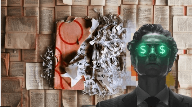 AI-driven book destruction by companies