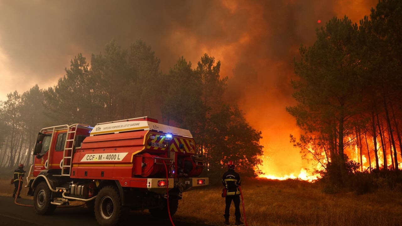 Heatwave increases wildfire risk in four French regions