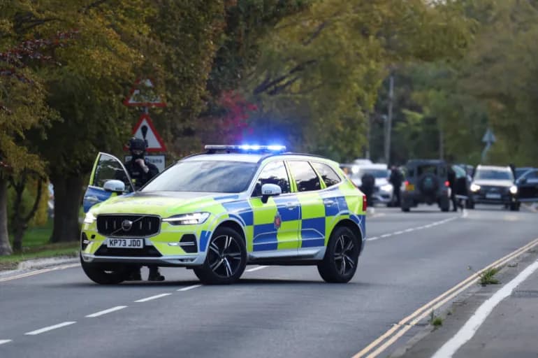Evacuations and arrests near UK-US air base