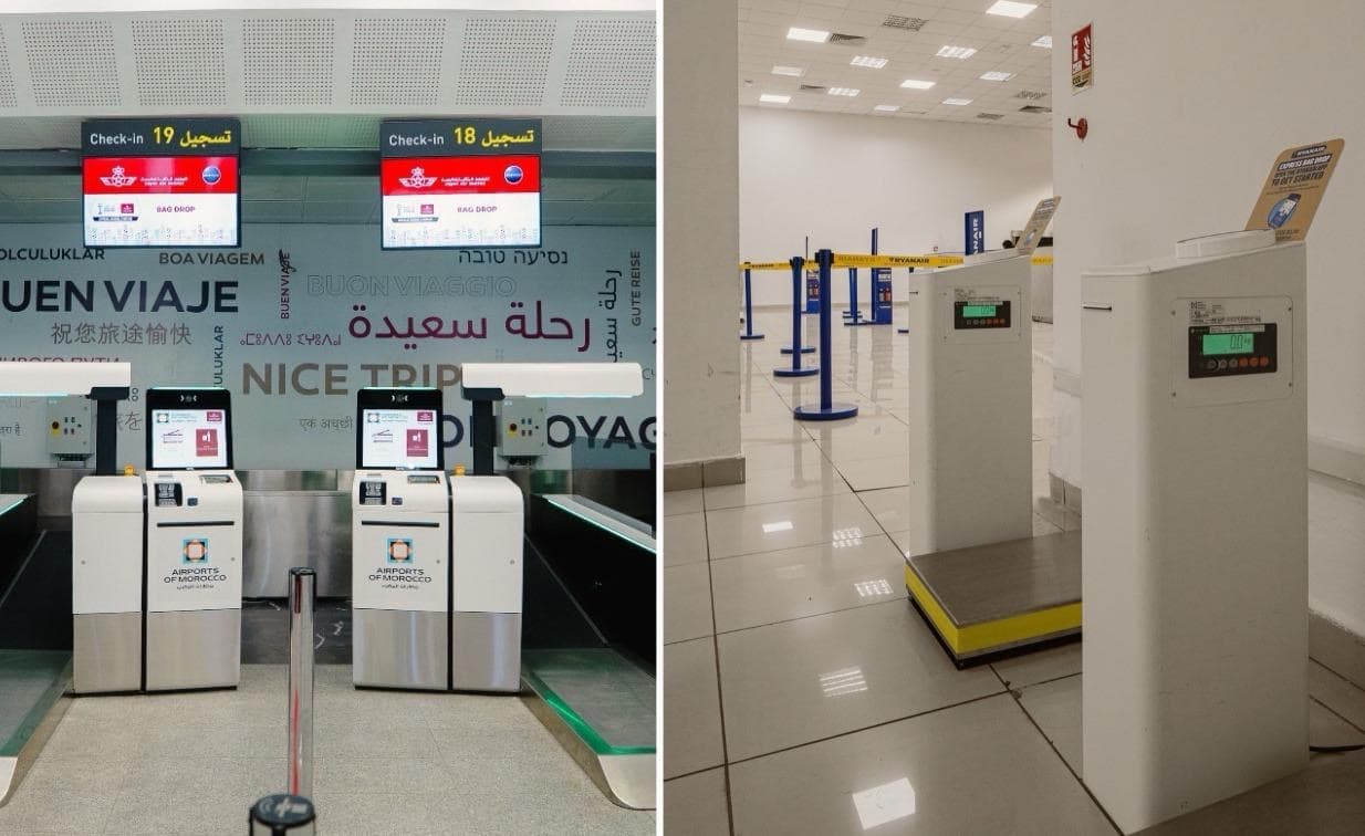 مطارات المغرب تطبق خدمة الإيداع الذاتي للأمتعة