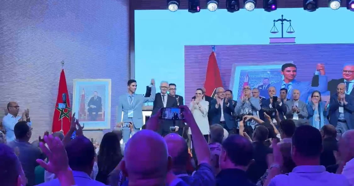 Independence Party Leader Nizar Baraka celebrates youngest MP