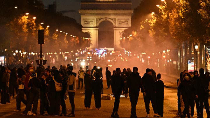 French protests cause arrests and damage
