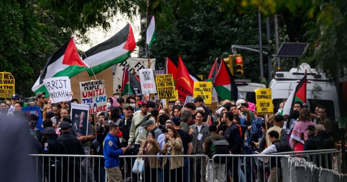 Protesters, including celebrities, detained in New York over UN speech