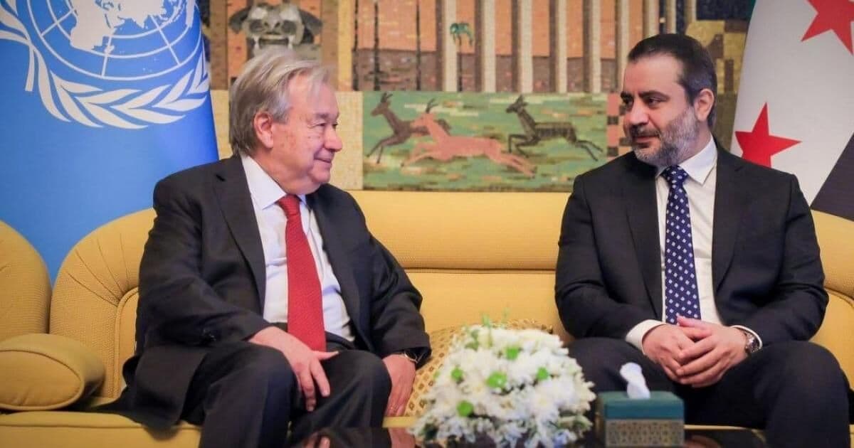 غوتيريش يصل دمشق لمناقشة الانتقال السياسي