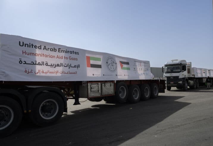 UAE Sends Five Aid Convoys to Gaza