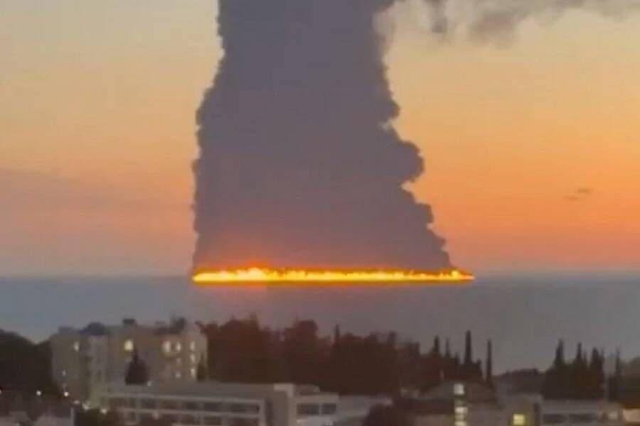 Ukrainian drone attack hits oil tanker near Sochi