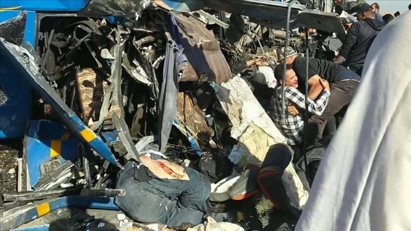 ارتفاع وفيات حادث أسيوط إلى 12