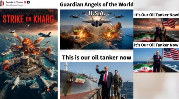 Trump shares divisive tanker images